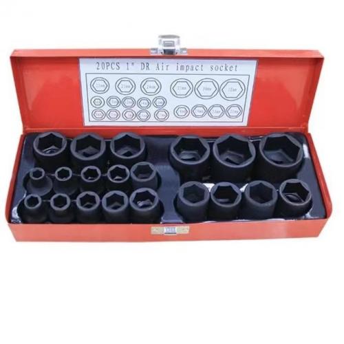 20Pcs Heavy Duty Impact Socket Set Hex 1/2 Inch Drive